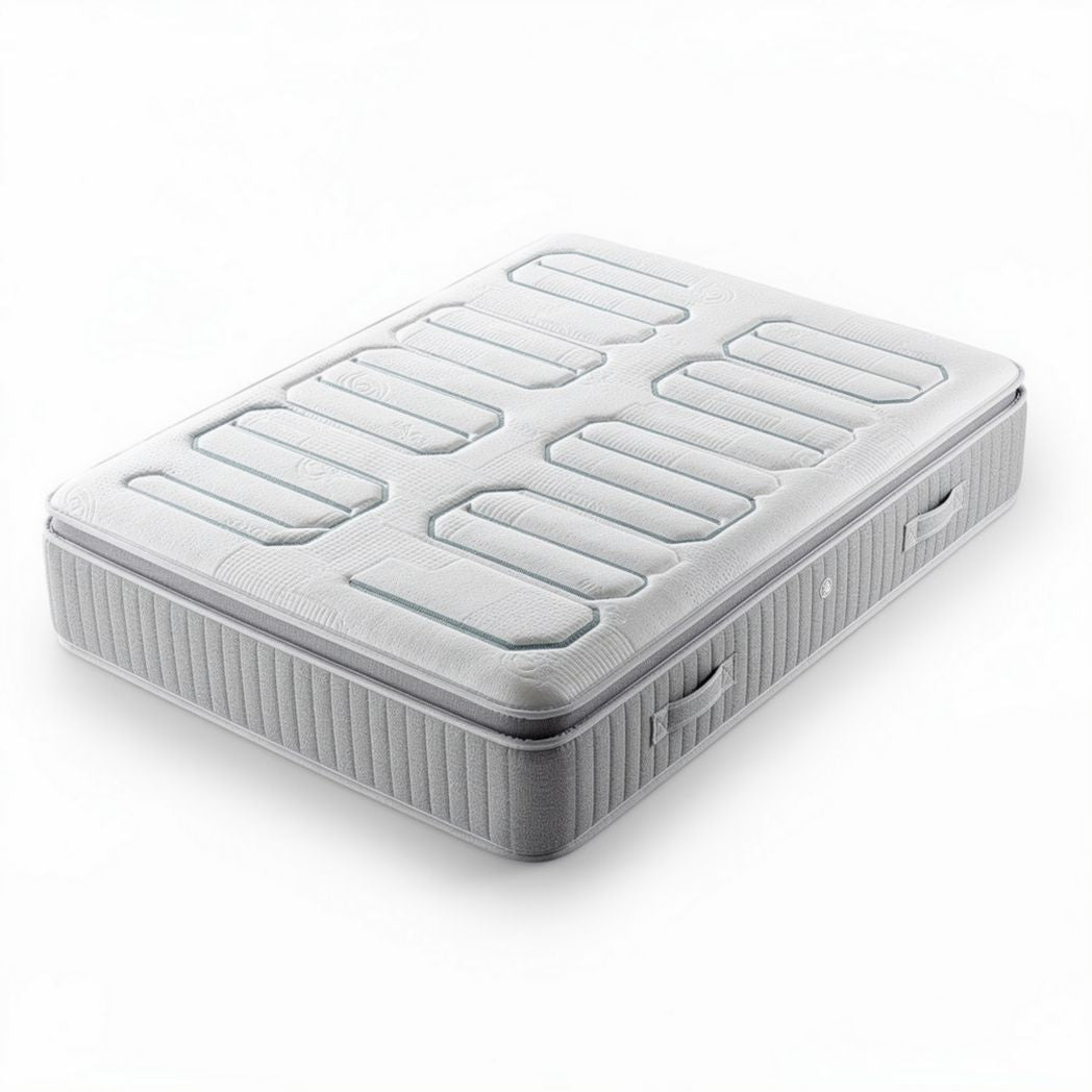 Matelas orthopédique de 190 x 90 x 25 cm en mousse à mémoire de forme blanche